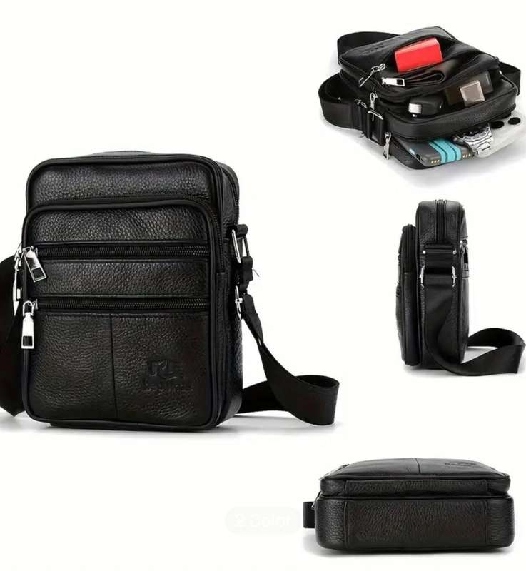 Top grain leather shoulder sling or cross body bag