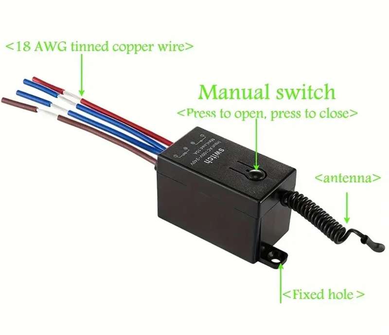 Remote control security lights switch