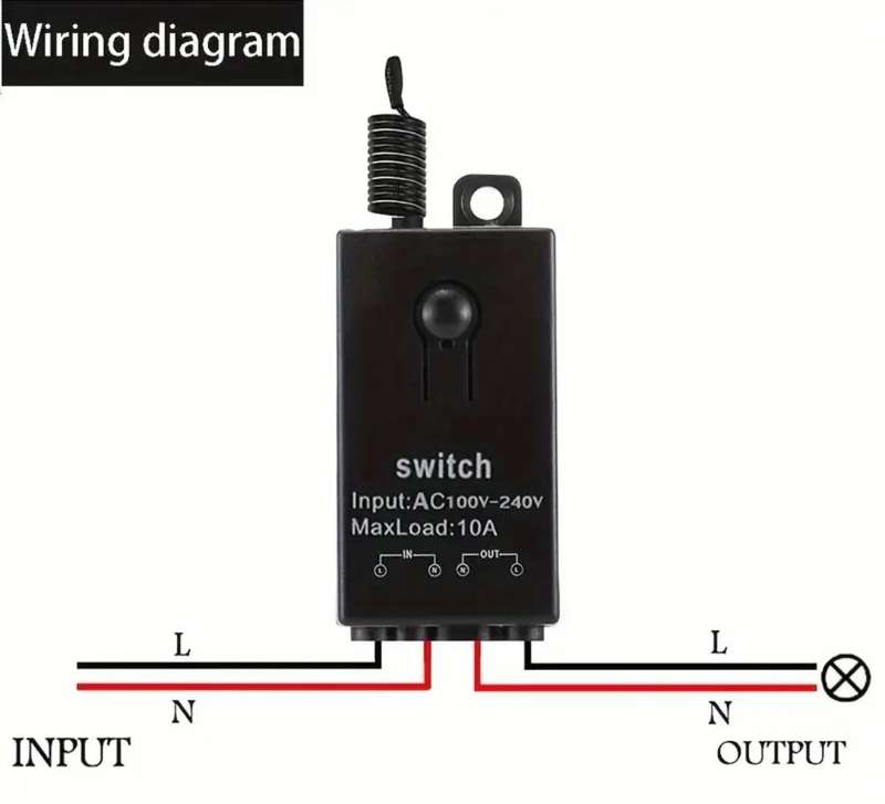 Remote control security lights switch