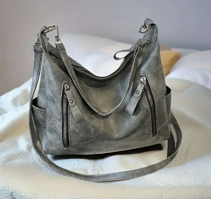Vintage inspired PU leather handbag