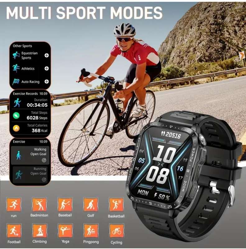 Black silicone smartwatch