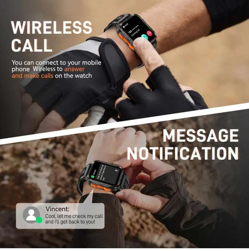 Black silicone smartwatch