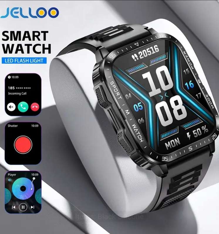 Black silicone smartwatch