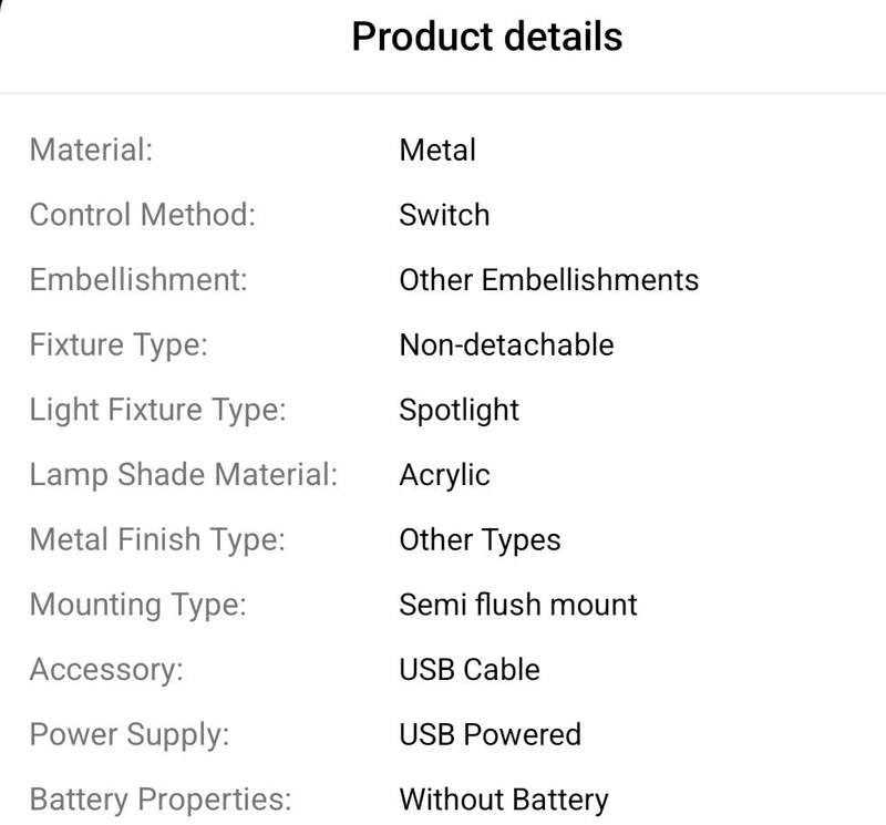 5V USB Led light
