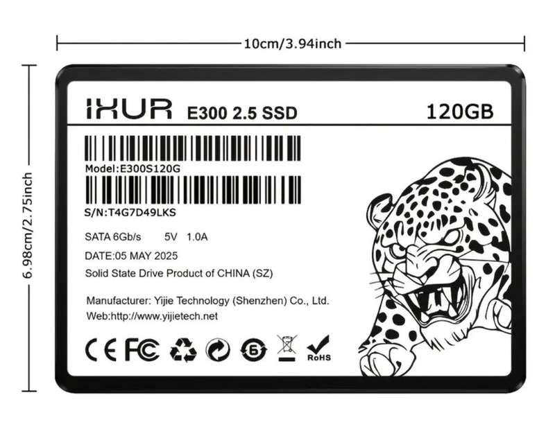 256GB 2.5" Sata SSD