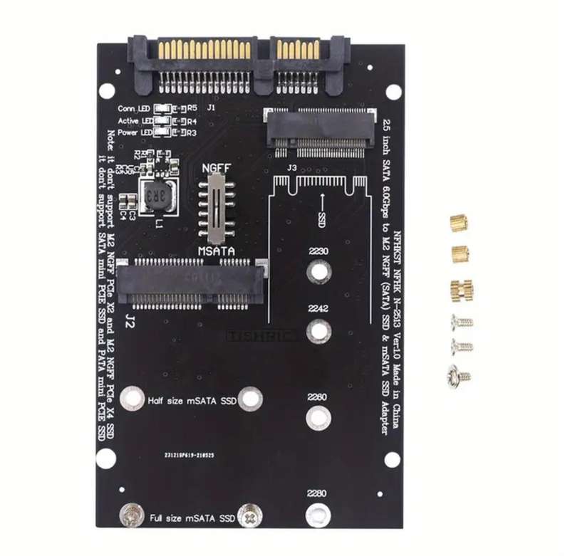 NGFF to SATA III interface card