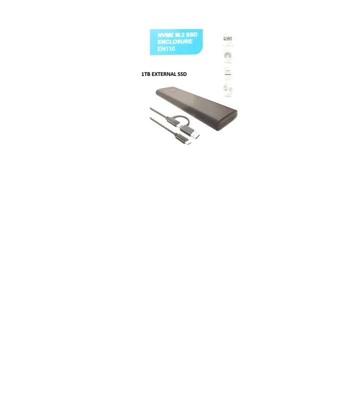 External 1TB NVMe SSD with 1TB of storage