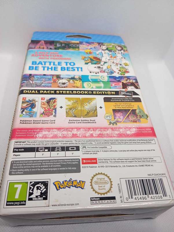 Pokémon Sword and Pokémon Shield Dual Pack Steelbook Edition - Brand New