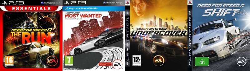 Need for Speed Bundle (PS3)  4 Epic Racing Games!