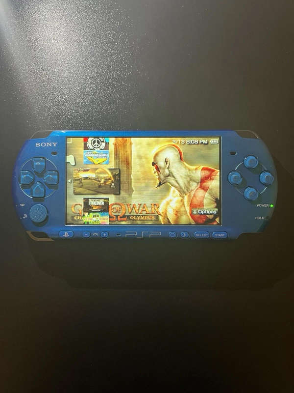 PSP 3004 Blue Loaded with 100+ Games Portable Console