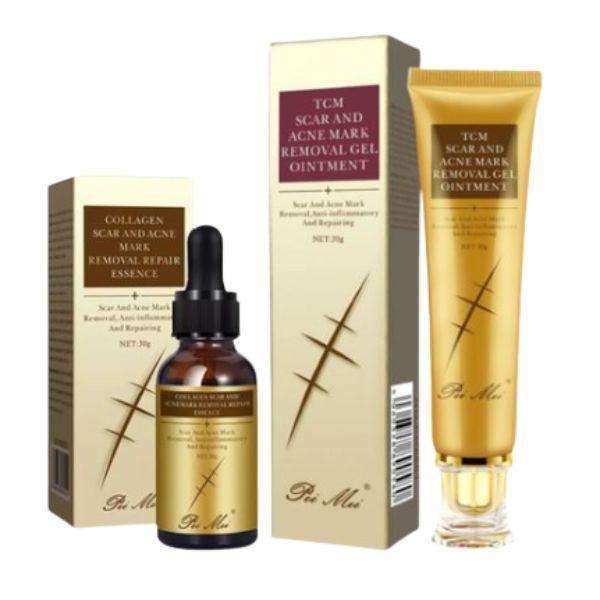 TCM Scar and Acne Mark Removal Gel Ointment & Essence Kit