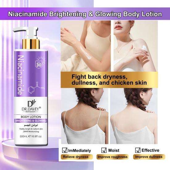 Dr Davey Niacinimide Glow Brightening Moisturizing Body Lotion 500ml
