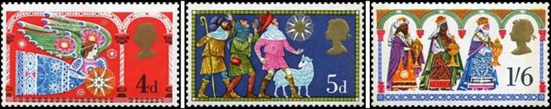 Britain 1969: Christmas Stamps - Fresh UMM Set: SG 812-814