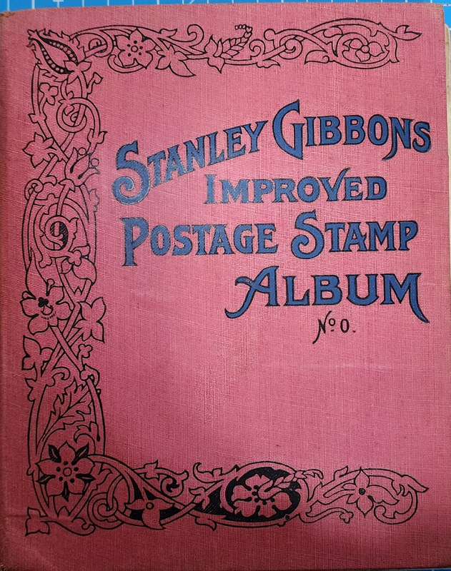 Stanley Gibbons Early 1900's Stock Book (Old & Well Used) with World Hinged - Unchecked