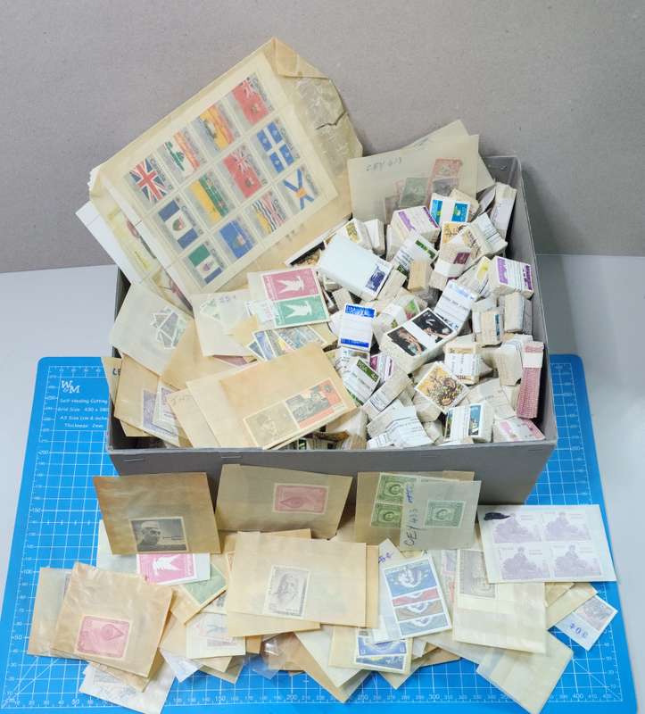 Happy Hobby Stamps Mystery Box 1: Unchecked Shoebox Full of UMM/MM/Used World Goodies!