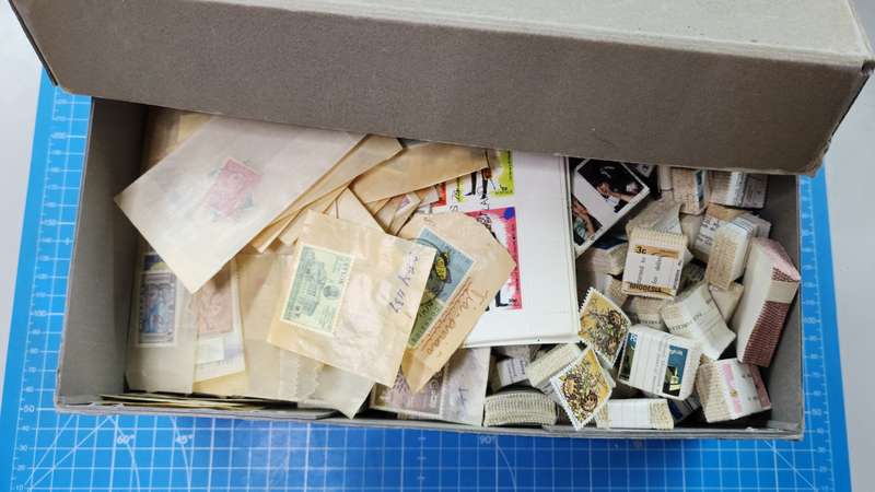 Happy Hobby Stamps Mystery Box 1: Unchecked Shoebox Full of UMM/MM/Used World Goodies!