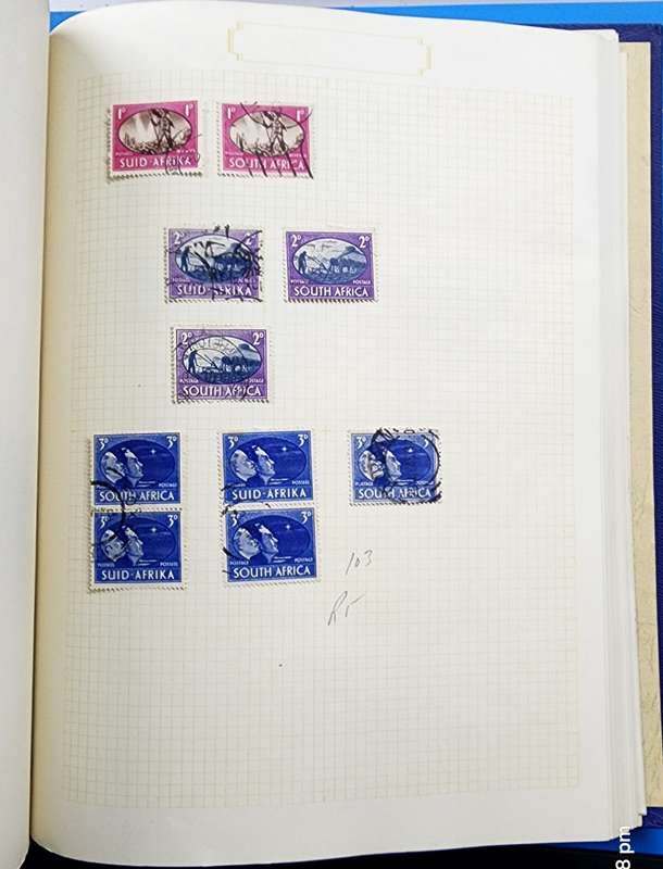 Derwent Stamp Album: Old Album with Union/SA Used Singles **Great Starter**
