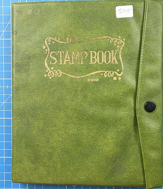 Stock Book: Old small 8 page White with various used
