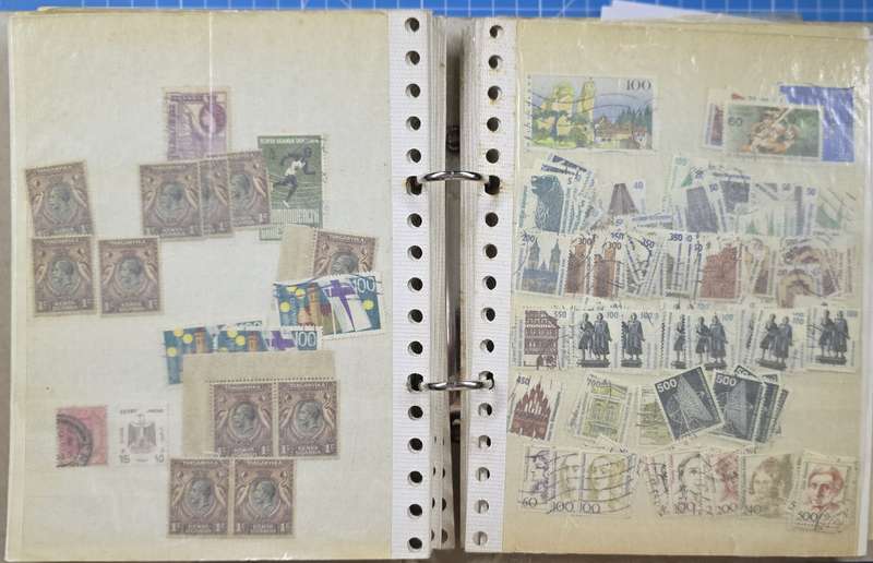 Stock File: Old 16 White Page/30 Sides with Various Countries Used -**Finds Possible**