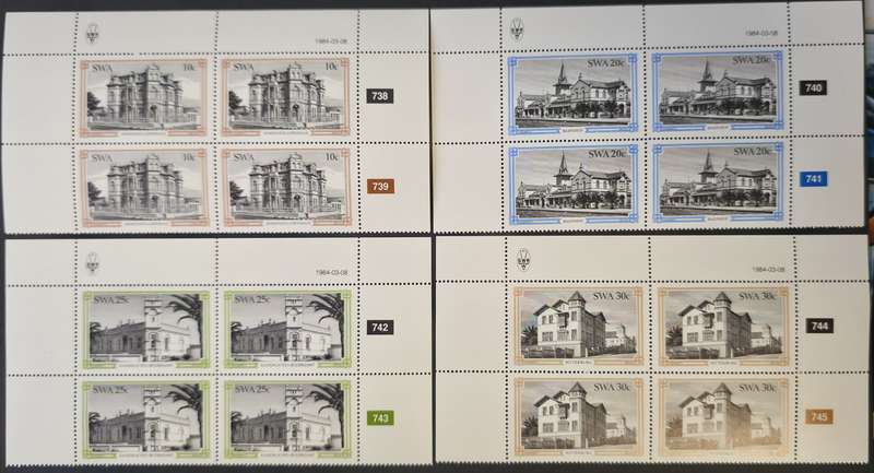 SWA 1984: Hist Buildings of Swakopmund: UMM CB's: SACC 432-435