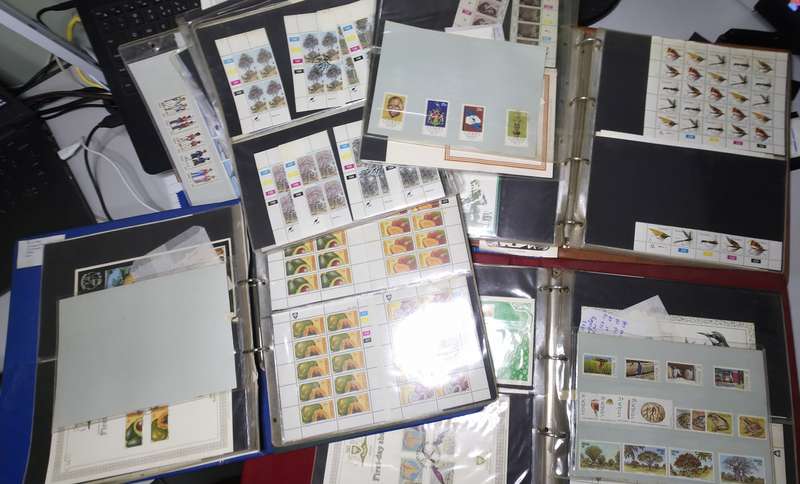 Stamp Albums: 3 x Ring Albums with Homelands Sheets, FDC's, CB's and Singles