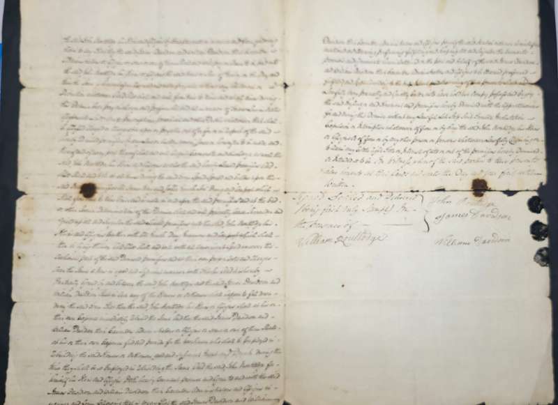 Britain 1787: Old Hand-written Contract (Original) with Embossed Stamps **Very Rare!** - See Scans