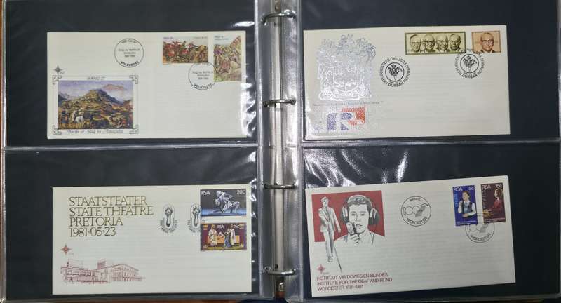 Ideal Stamp Album: FDC Album with 27 Pages with 120 RSA FDCs: 1977-91 - Very Nice!