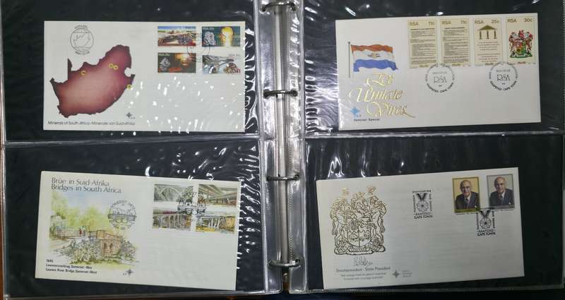 Ideal Stamp Album: FDC Album with 27 Pages with 120 RSA FDCs: 1977-91 - Very Nice!