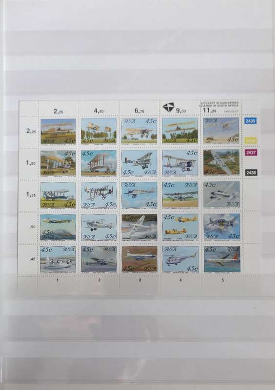 Pronto Stock Book: 16 White Pages/ 32 Sides: RSA and Namibia - UMM/Used/Mini Sets and M/S. High CV!!