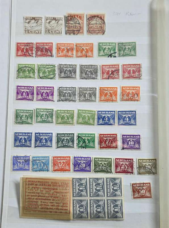 KeK Stock Book: 8 Page/ !6 Sides White with Early Netherlands - Used: Finds Possible!