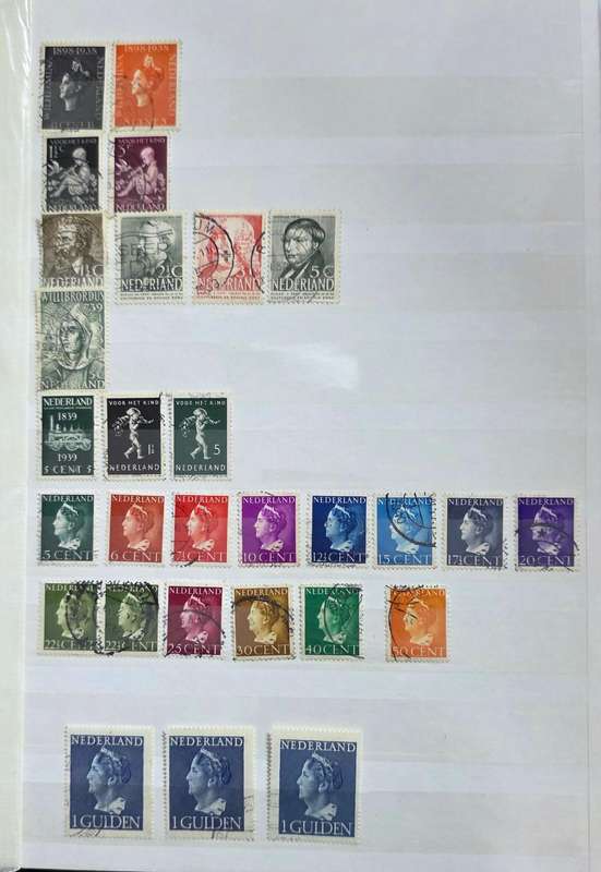 KeK Stock Book: 8 Page/ !6 Sides White with Early Netherlands - Used: Finds Possible!