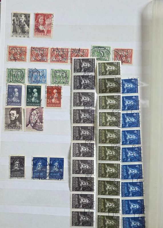 KeK Stock Book: 8 Page/ !6 Sides White with Early Netherlands - Used: Finds Possible!
