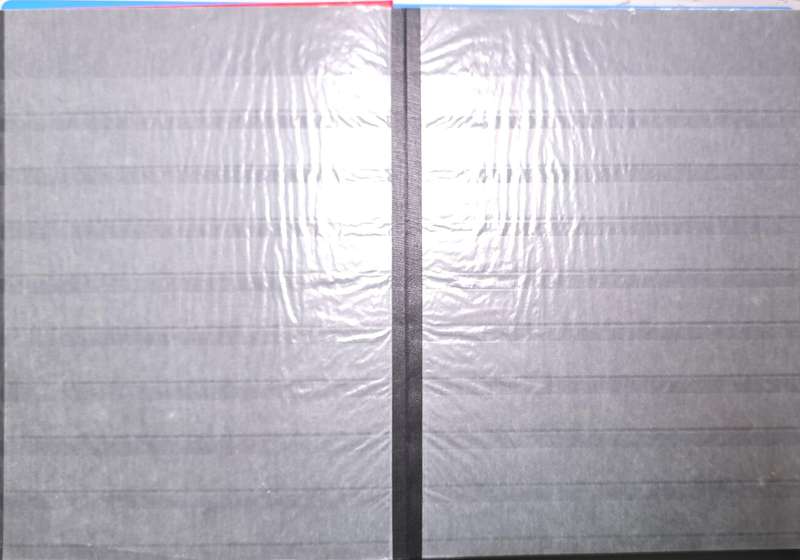 Lighthouse Stock Book: 16 Black Page/ 32 Sides Empty Used but Good with 9 Strips per page.