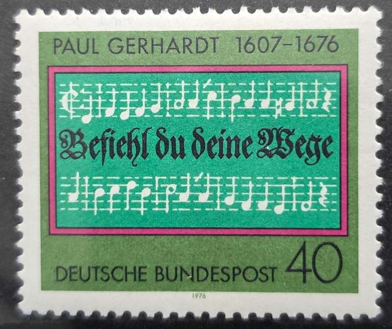 Germany 1976: 300th Anniv. of Death of Paul Gerhardt - MM: SG 1785