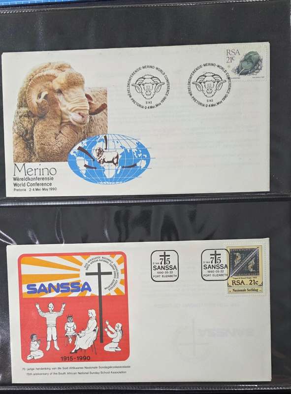 FDC Album: 19 Pages with 78 RSA Covers (1987-1992): Some Scarce!