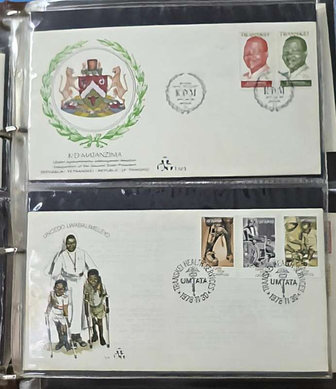 FDC Stock File: 80 Homelands covers in 20 pages