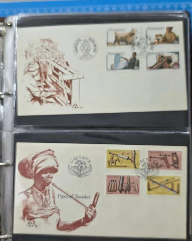 FDC Stock File: 80 Homelands covers in 20 pages