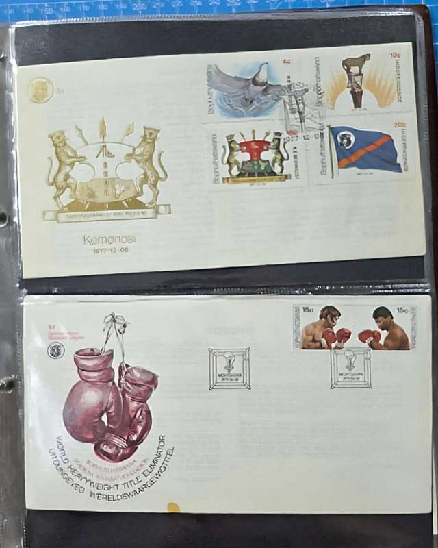 FDC Stock File: 80 Homelands covers in 20 pages