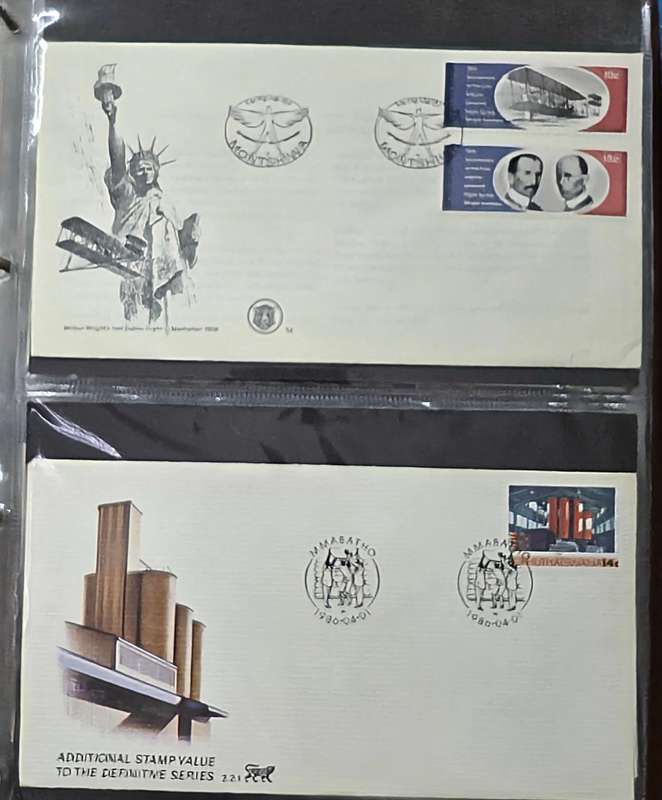 FDC Stock File: 80 Homelands covers in 20 pages