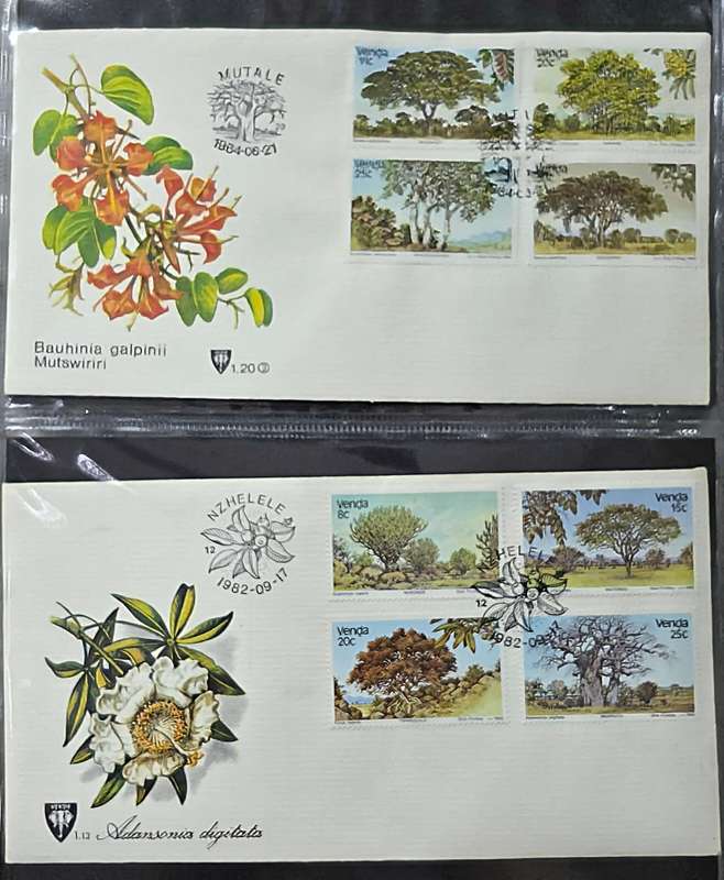 FDC Stock File: 80 Homelands covers in 20 pages