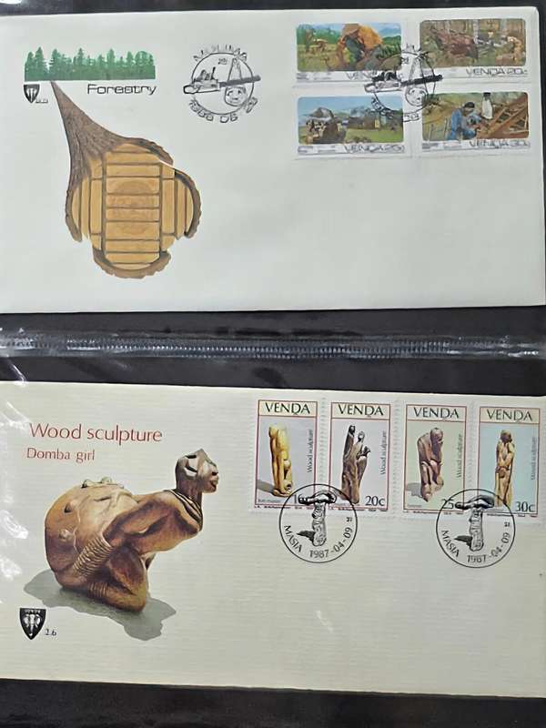 FDC Stock File: 80 Homelands covers in 20 pages