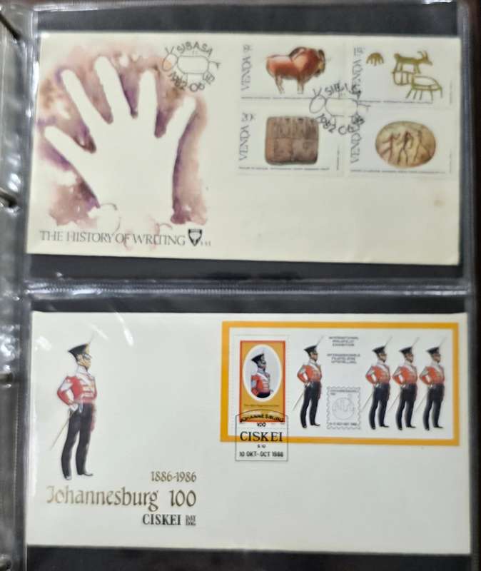 FDC Stock File: 80 Homelands covers in 20 pages