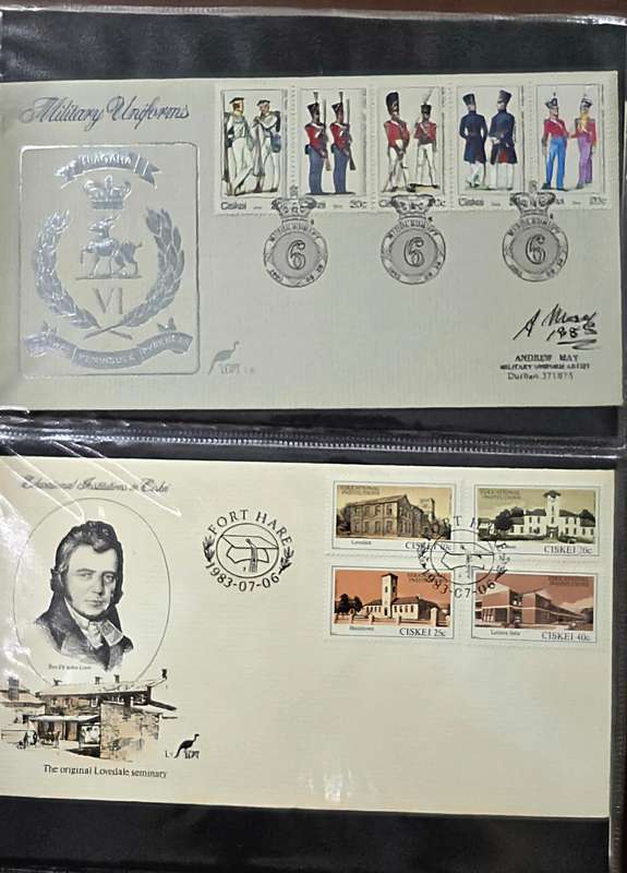 FDC Stock File: 80 Homelands covers in 20 pages