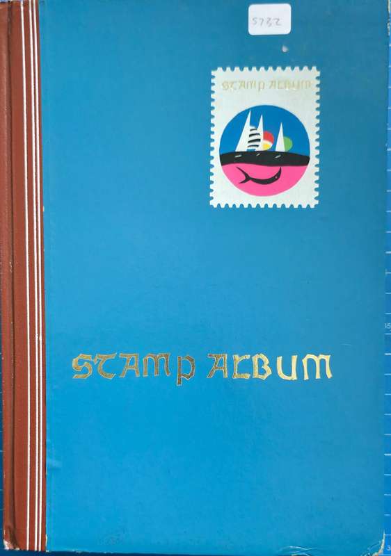 Stock Book: 10 Page/ 20 Sides White with Used World Mix (See Scans)