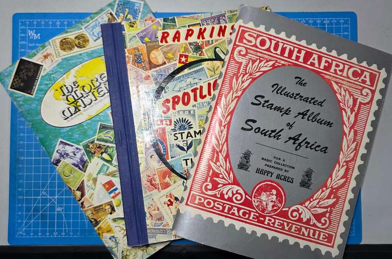 Stock Books: 3 x Schoolboy Albums - Hinged with some used Stock: Nice Starter Pack (As Scanned)