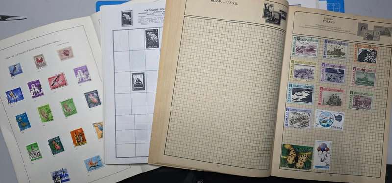 Stock Books: 3 x Schoolboy Albums - Hinged with some used Stock: Nice Starter Pack (As Scanned)