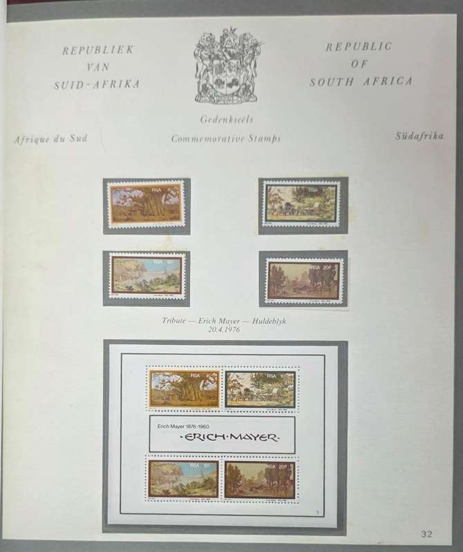 Stamp Album: Union and RSA - Unsorted Pages (Hinge-less) - Mostly Empty with some Mint/ Used Sets.