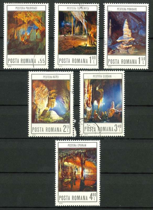Romania 1980: Natural Caves Set - Used as per Scan