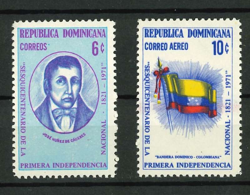 Dominica 1971: 150th Anniv of Independence - UMM Set as per Scan