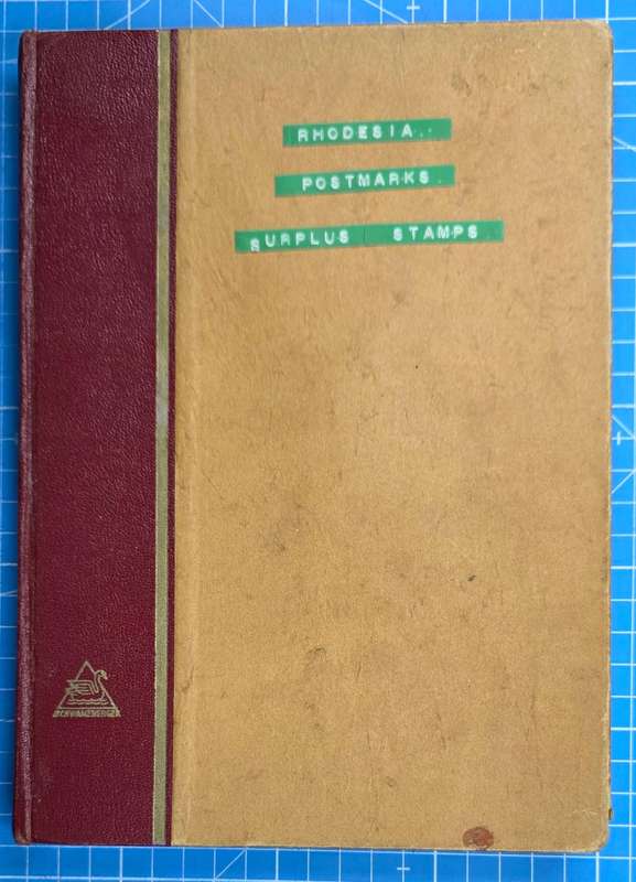 Stock Book: Old Medium 8/16 White Page with Used Rhodesia & Postmarks: Possible Finds!